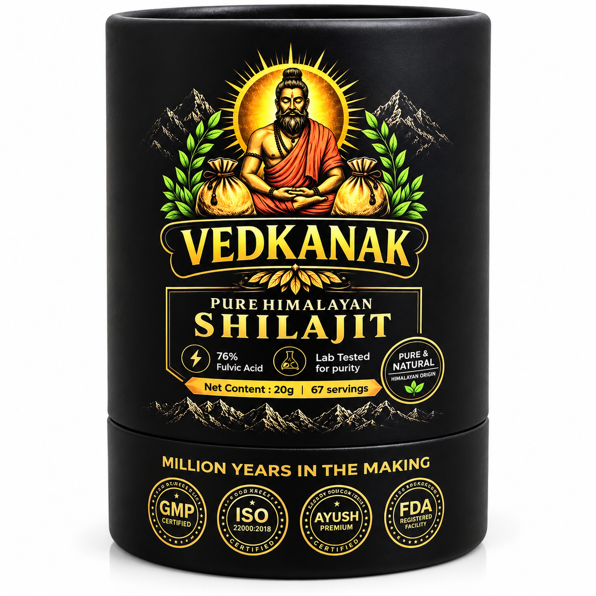 Premium Himalayan Shilajit Gold Resin 20 gm
