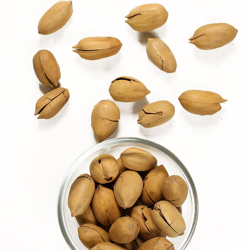 Roasted Pecan Nuts, Caramel flavour, Buttery, Vanilla, Inshell Pecan Nuts, Kagazi shell | Crunchy Nuts Rich in Antioxidants | Rich in Protein & Fiber