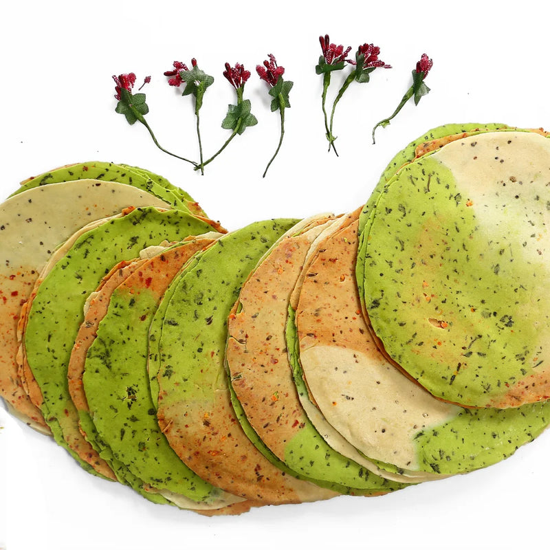 Tiranga Papad (chana pudina moong)