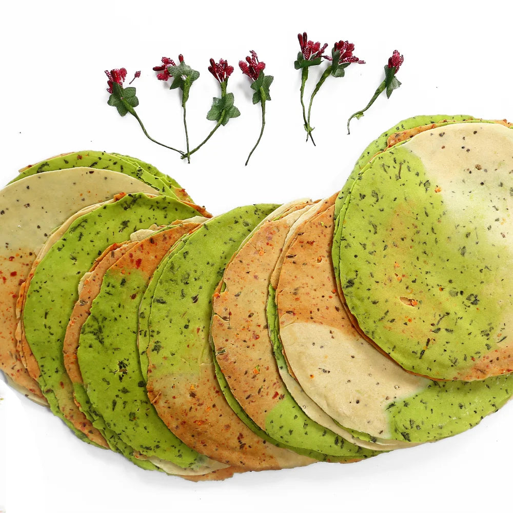 Tiranga Papad (chana pudina moong)