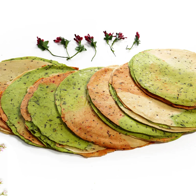 Tiranga Papad (chana pudina moong)