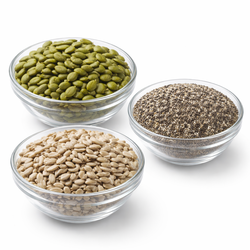 Super Seeds Combo – Pumpkin, Sunflower & Chia Seeds (200g Each | Pack of 3) | Healthy Daily Nutrition Mix