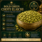 Premium Bold Green Choti Elaichi – Handpicked Extra Large Cardamom (Hari Elachi)