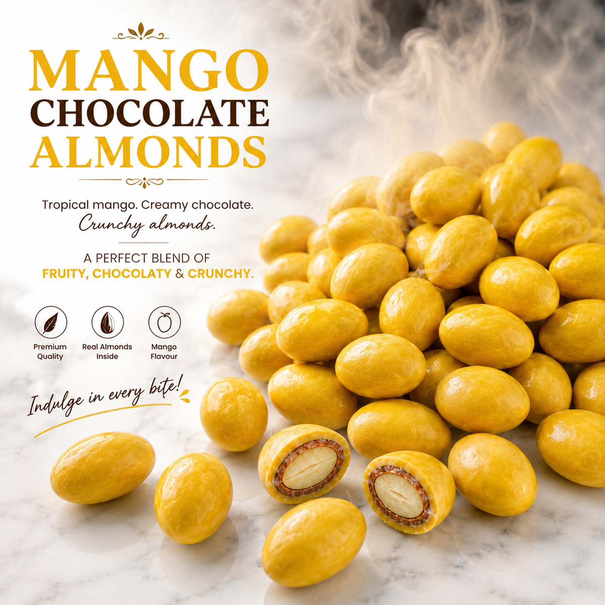 Mango ChocoDip Almonds (Flavoured Mango Almonds)