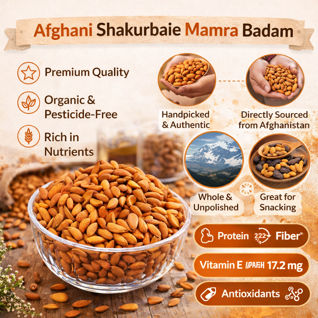 AFGANI Mamra Badam (Standard) Heirloom Badam Giri